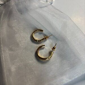Small Textured Hoop Earrings • Minimal & Chic ✨